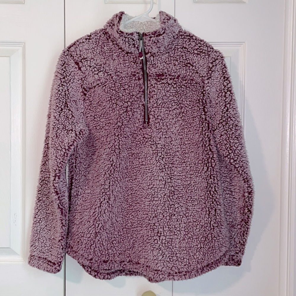 GreenTea 🍃 Sherpa Quarter-Zip Pullover - Size: S